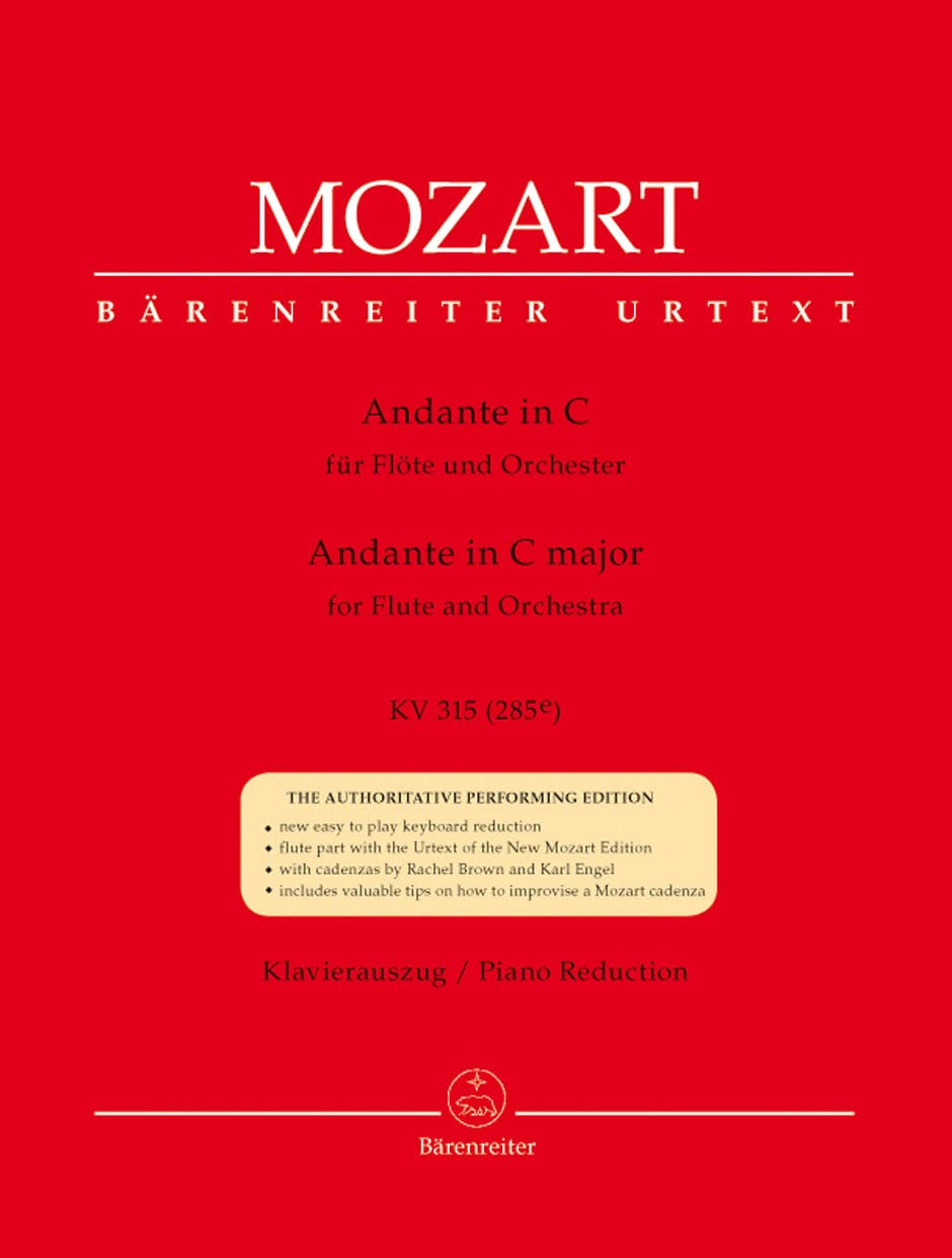 Mozart: Andante in C Major, K. 315 (285e) (Solo Part with Piano Reduction)