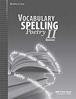 Vocabulary Spelling Poetry II Quizzes Teacher Quiz Key (Grade 8)