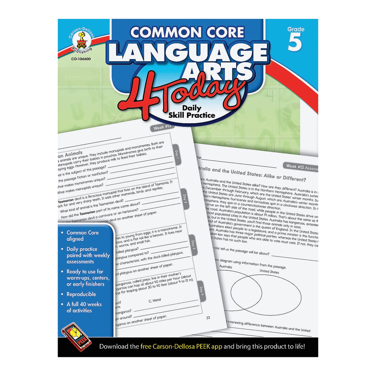Common Core Language Arts 4 Today, Grade 5