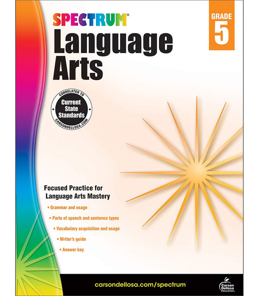 Carson Dellosa CD-704592 Spectrum Language Arts Gr 5
