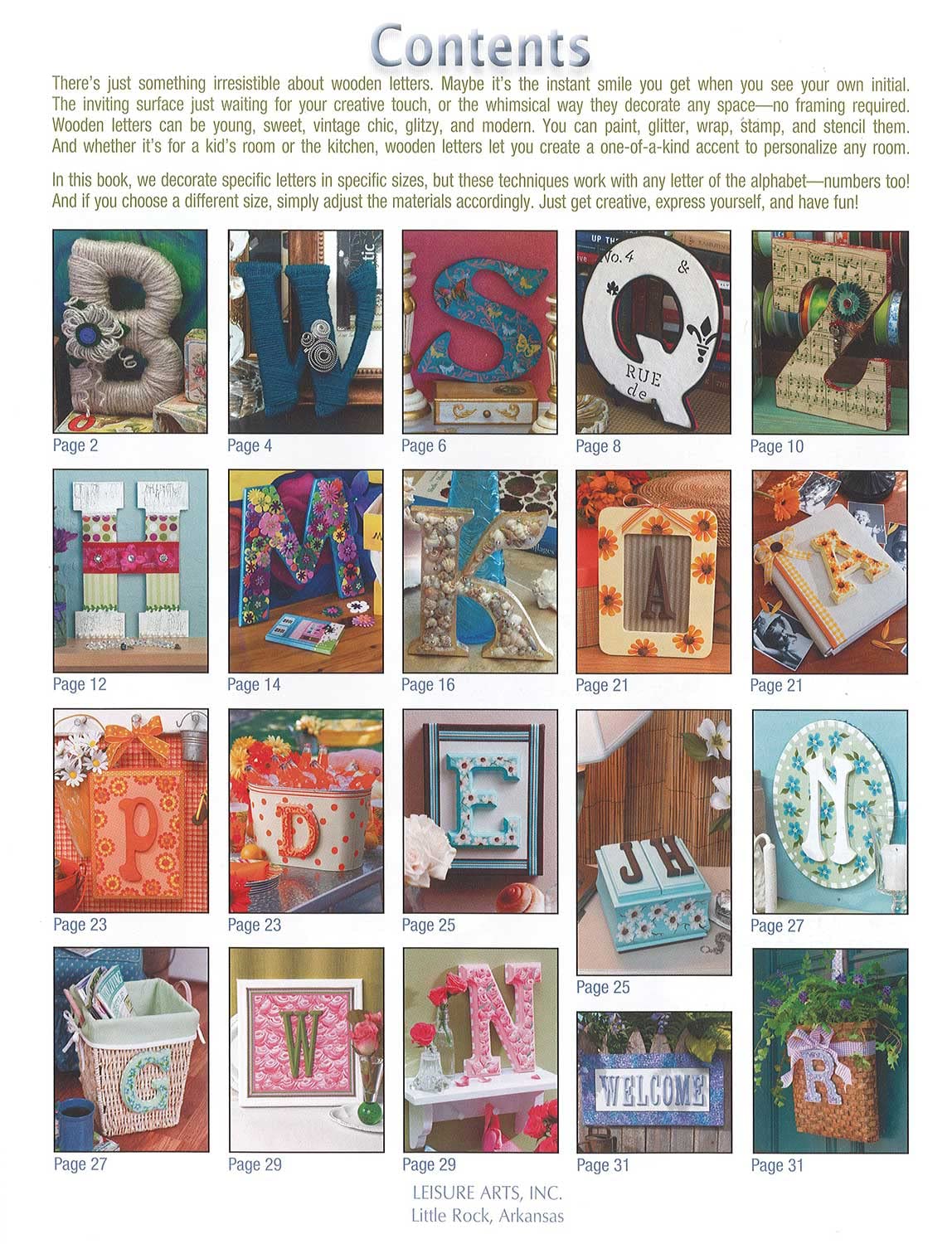 Leisure Arts LEA Decorate With Letters Bk