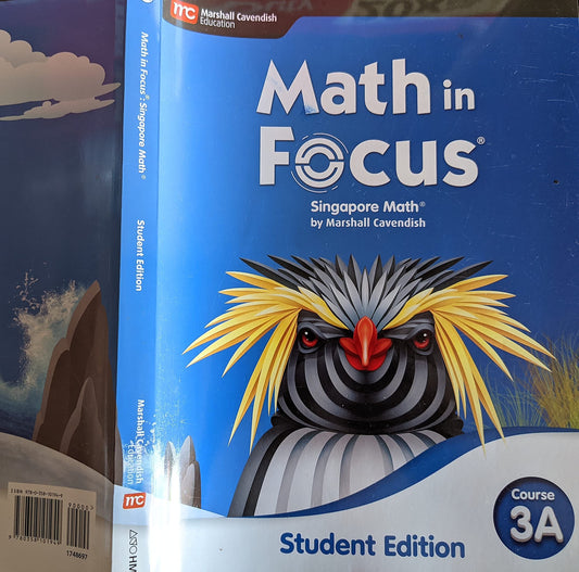 Student Edition Volume A Course 3 2020 (Math in Focus)