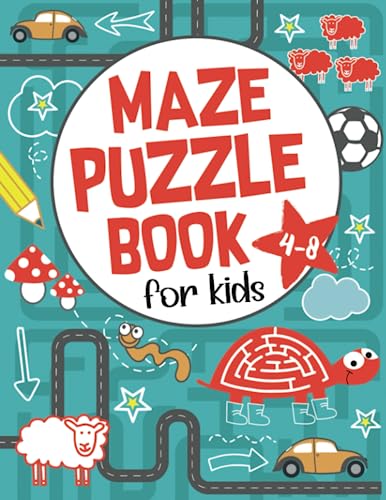 Maze Puzzle Book for Kids 4-8: 101 Fun First Mazes for Kids 4-6, 6-8 year olds | Maze Activity Workbook for Children: Games, Puzzles and Problem-Solving (Maze Learning Activity Book for Kids) - 8415