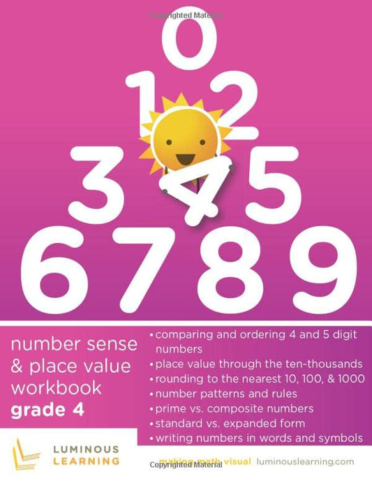 Number Sense and Place Value Workbook - Grade 4: Making Math Visual