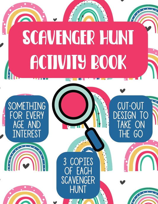 Scavenger Hunt Activity Book: Something For Every Age And Interest, Cut-Out Design, Three Copies Of Each