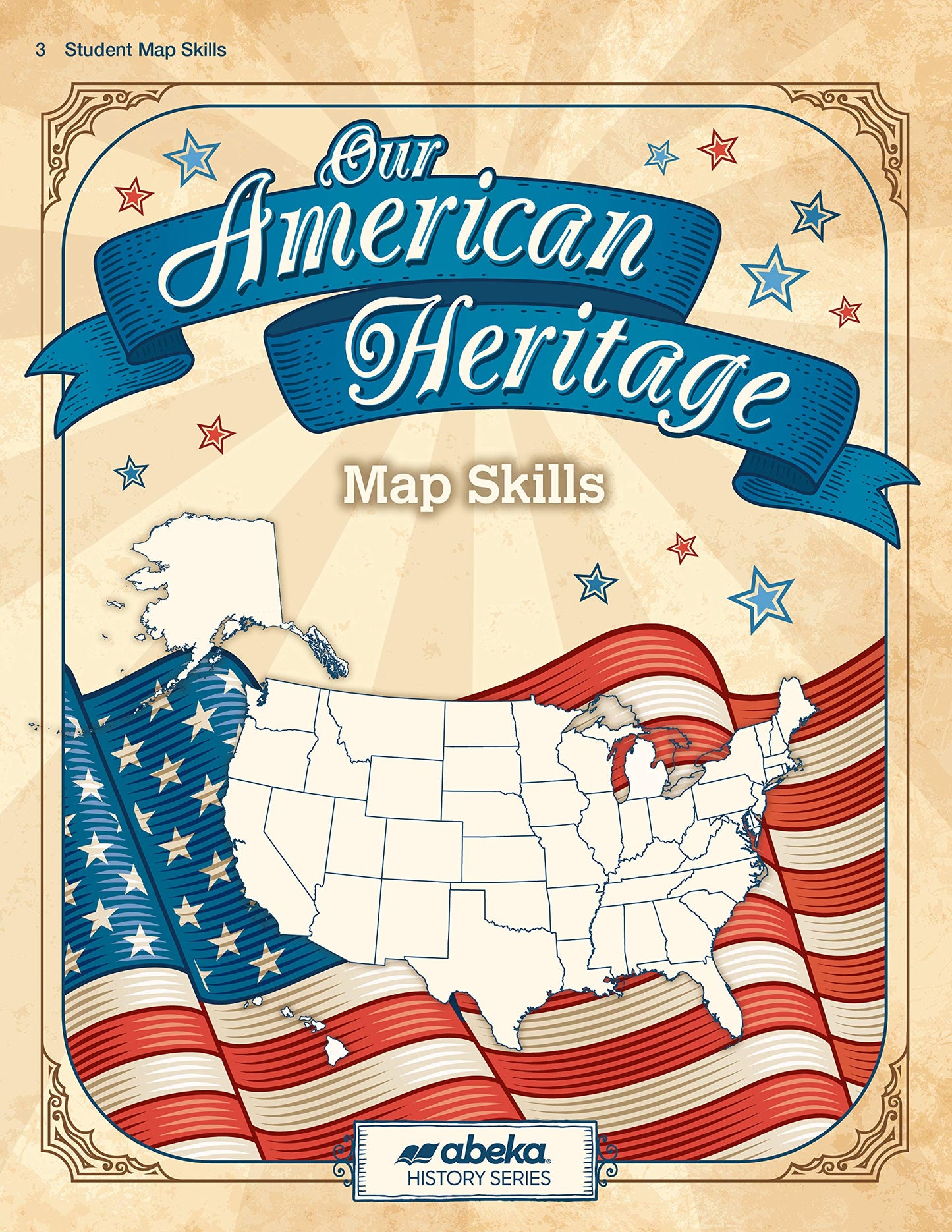 Map Skills Book - Abeka 3rd Grade 3 United States, America Geography Studies Student Activity Work Book