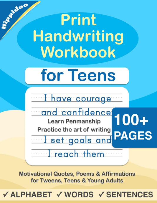 Print Handwriting Workbook for Teens: Improve your printing handwriting & practice print penmanship workbook for teens and tweens (Master Print and Cursive Writing Penmanship for Teens) - 3568