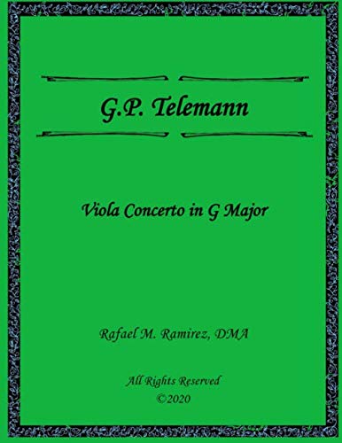 G.P. Telemann Concerto in G Major: For Viola and Piano - 6812