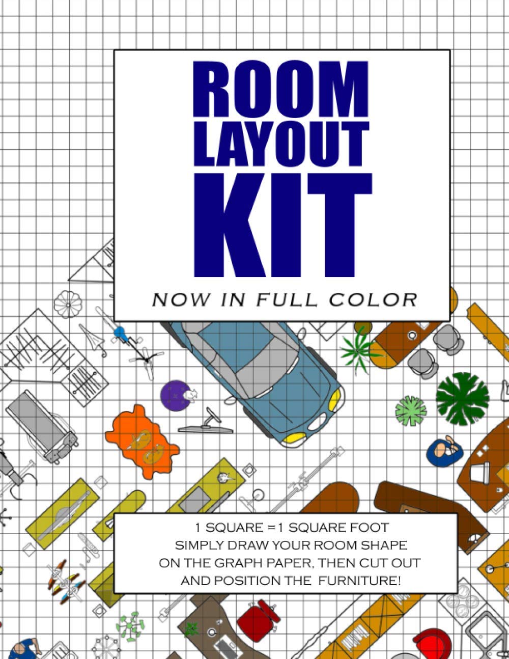 Room Layout Kit: Now In Full Color. The perfect furniture lay out planner - Plan your home interior designs using this scaled room layout template - 7678