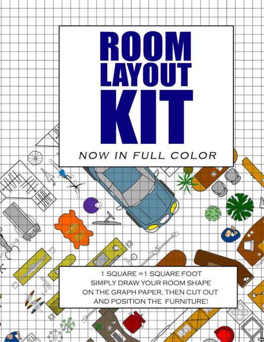 Room Layout Kit: Now In Full Color. The perfect furniture lay out planner - Plan your home interior designs using this scaled room layout template - 7678