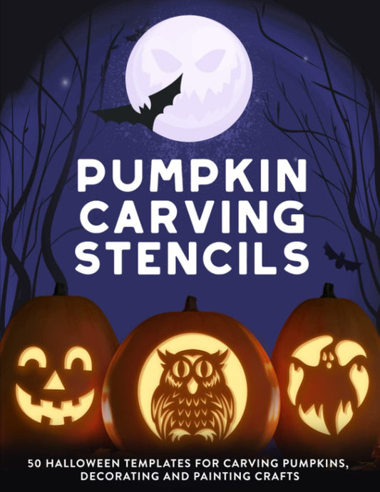 Pumpkin Carving Stencils: 50 Halloween Templates for Carving Pumpkins, Decorating and Painting Crafts - 1617