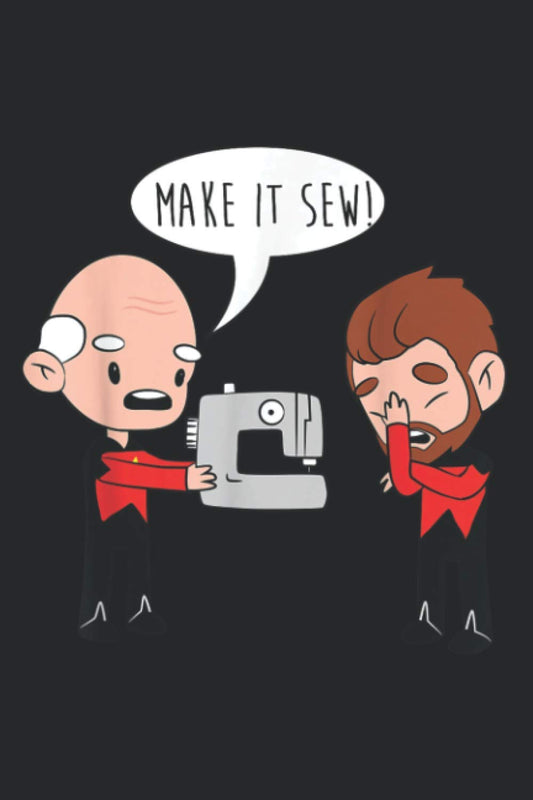 Make It Sew Funny Sewing Machine Joke: Management Notebook - Perfect size, 112 Pages - 1206