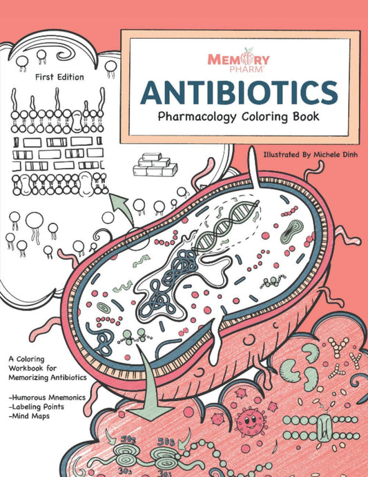 Antibiotics Pharmacology Coloring Book: Antibiotics - 9625
