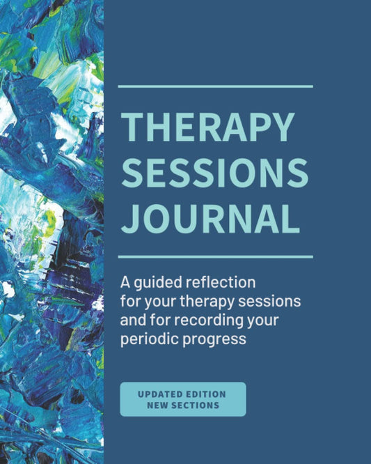 Therapy Sessions Journal (Black & White edition): A guided reflection for 6 months of therapy sessions and for recording your periodic progress (Therapy Journals) - 7886