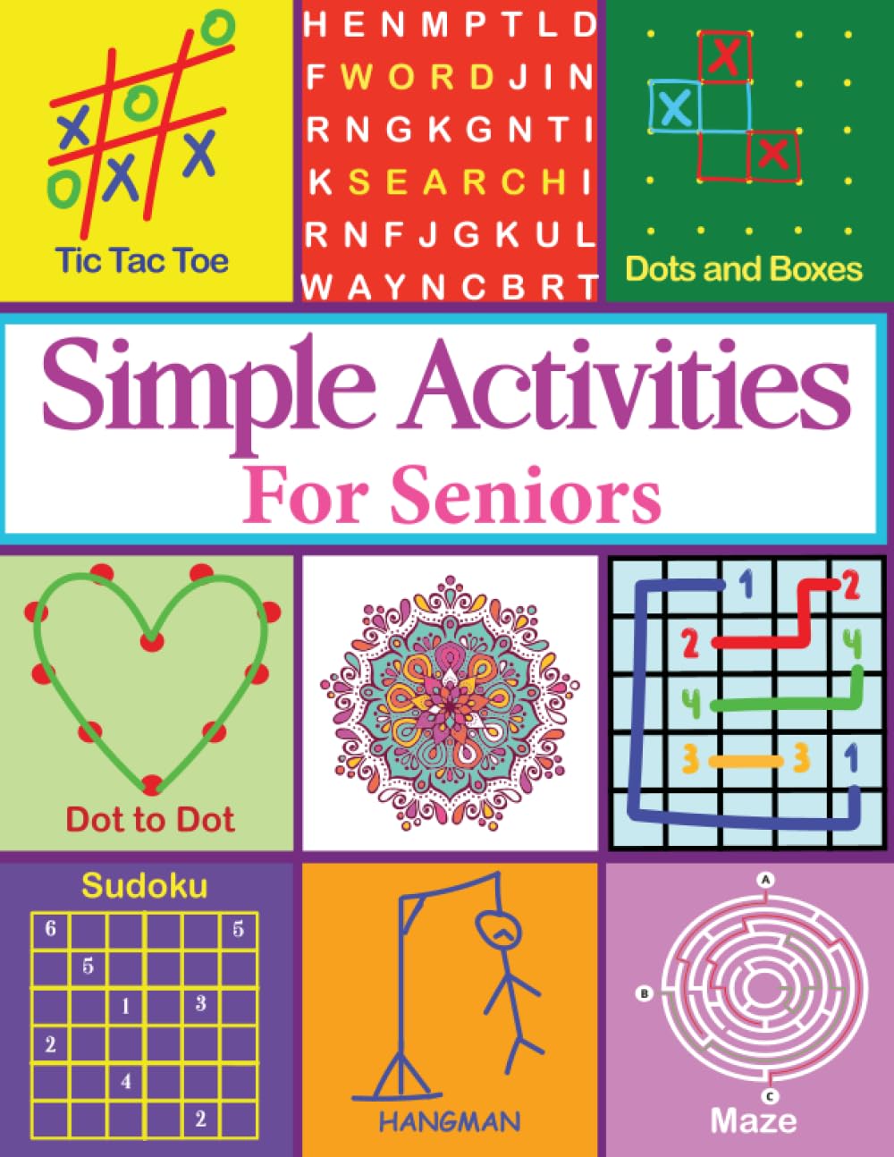 Simple Activities For Seniors: Easy Activity Puzzle Book For Dementia Patients