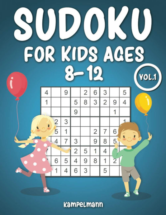 Sudoku for Kids Ages 8-12: 200 Fun Sudoku Puzzles for Children Age 8, 9, 10, 11, 12 - With Solutions - Large Print Book Vol 1 - 3432
