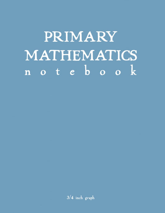 Math Graph Paper Notebook: Light Blue Softcover 3/4 inch Graph Paper for Elementary Math - 7940