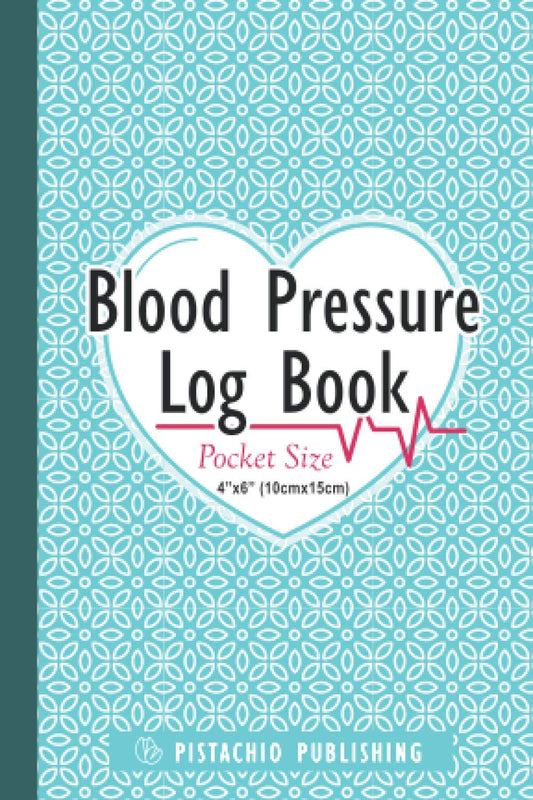 Blood Pressure Log Book Pocket Size: Small Blood Pressure Recording Book in 4"x6" Compact & Portable Size | 52+ Weeks/Full Year, 3 Readings a Day Layout with all BP Parameters - 4479