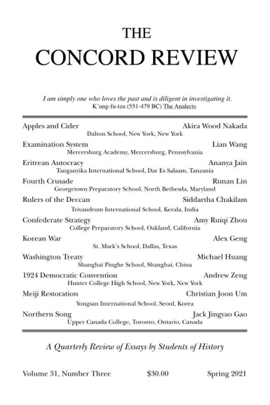 The Concord Review: V31, No. 3, Spring - 7449