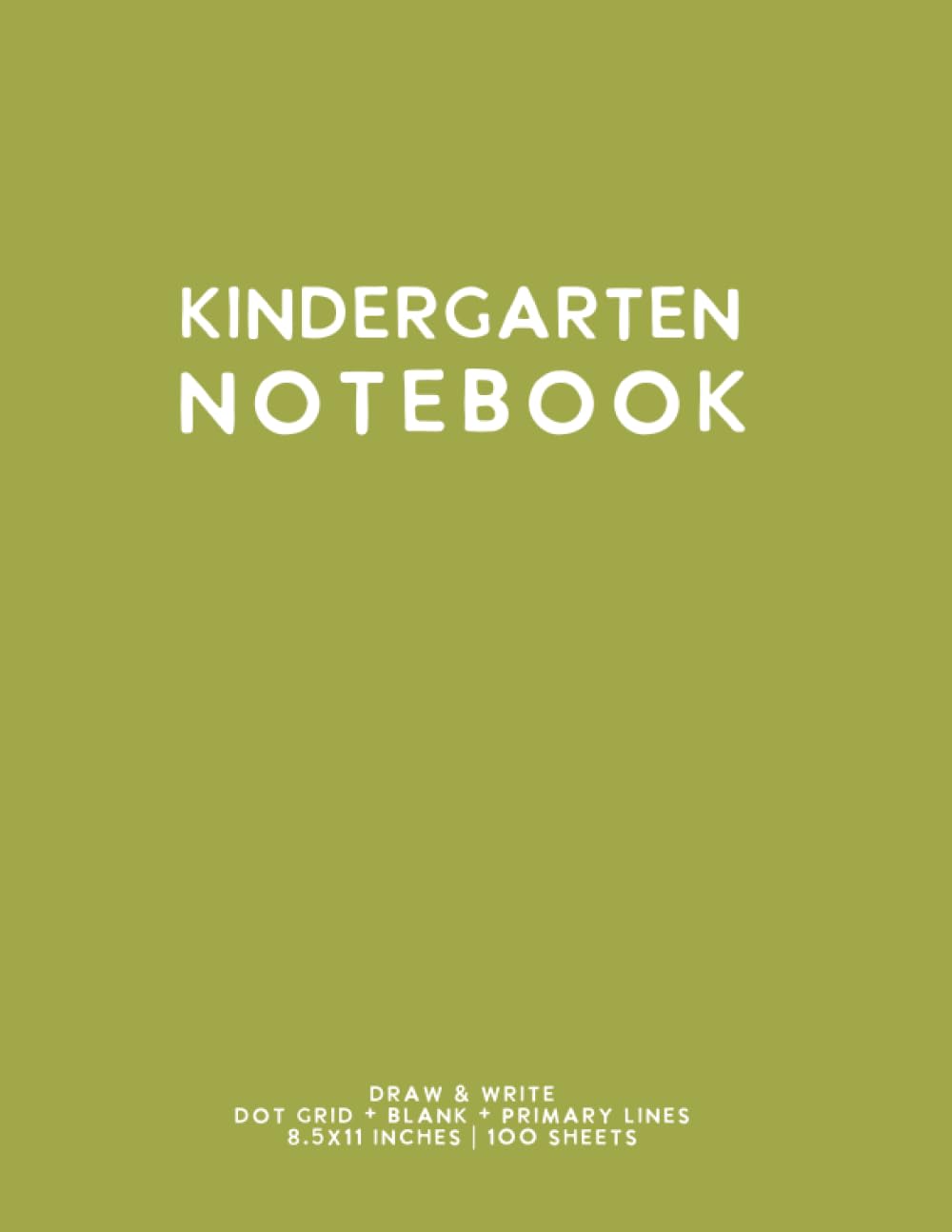 Kindergarten Notebook: Light Green Softcover Primary Composition Journal - 5002