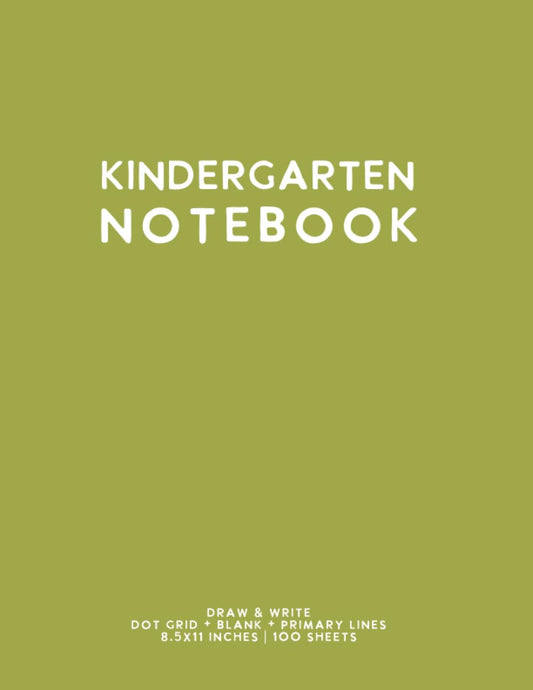 Kindergarten Notebook: Light Green Softcover Primary Composition Journal - 5002