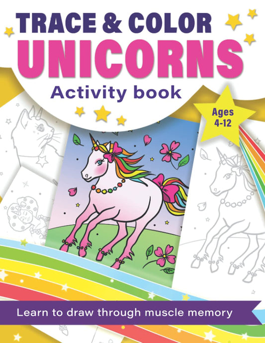Trace and Color Unicorns: Activity Book - 7699
