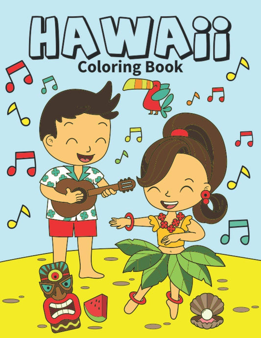 Hawaii Coloring Book: Hawaiian coloring for kids - 6419