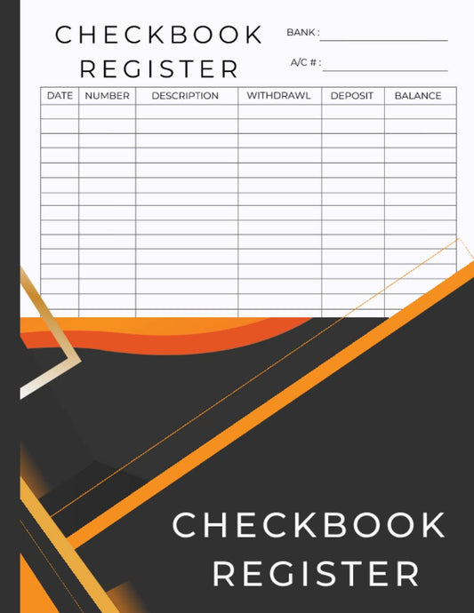 checkbook register book | 8.5 " x 11 " | 100 Pages - 4135