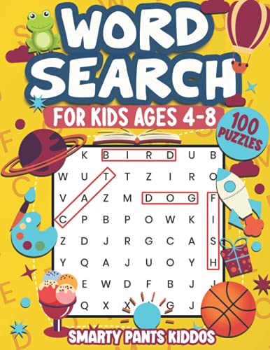 Word Search for Kids Ages 4-8: 100 Puzzles - 5686