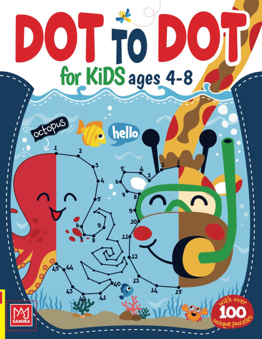 Dot to Dot for Kids Ages 4-8: Over 100 Unique Connect the Dot Puzzles with Tracing Practice and Coloring Fun for Kids. - 4755