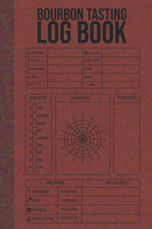 Bourbon Tasting Log Book: Small Bourbon Review Logbook Journal for Recording Whisky Tasting Activities - Bourbon Drinker Gift Ideas for Men and Women, Bourbon Whiskey Notebook for Adults - 1415