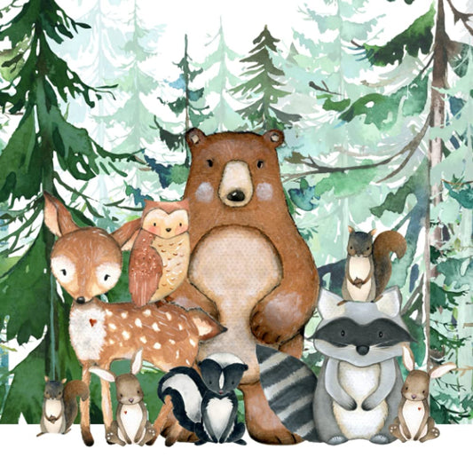 Woodland Animal Baby Shower Guest Book: Original Watercolor Cover | Unique Sign-in Keepsake Interior with Advice for Parents, Wishes for Baby's Future, Plus Bonus Gift Log - 6234