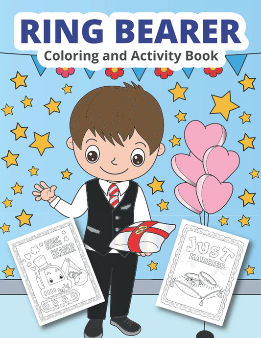 Ring Bearer Coloring and Activity Book: Wedding coloring and activity book for boys - 7606