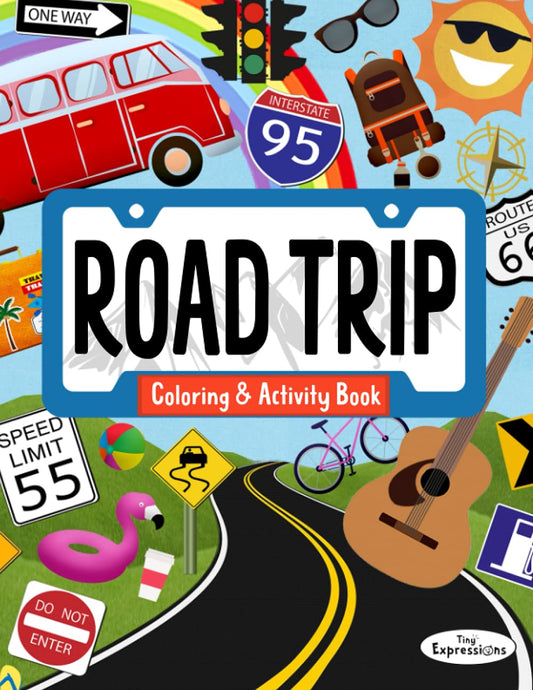 USA Road Trip Coloring & Activity Book for Kids: 30+ Pages of Coloring Activities and Games - 478
