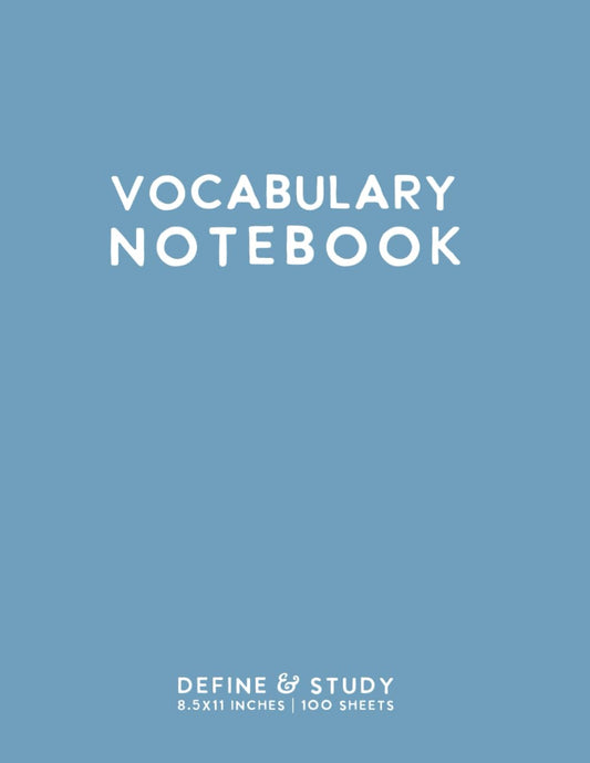 Vocabulary Notebook: Light Blue Softcover Word Study Journal by schoolnest
