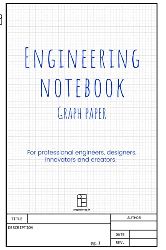 Engineering Graph Paper Notebook: Graph Paper | Quad Ruled 5x5 | 150 pages | Engineering Title Block | Grid Paper for Engineering, Math and Science Students - 850