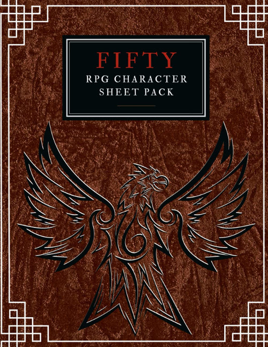 Fifty RPG Character Sheet Pack: (500 pages) Create and Track Your D&D Characters with 50 Character Sheets 5e updated and expanded - 6345