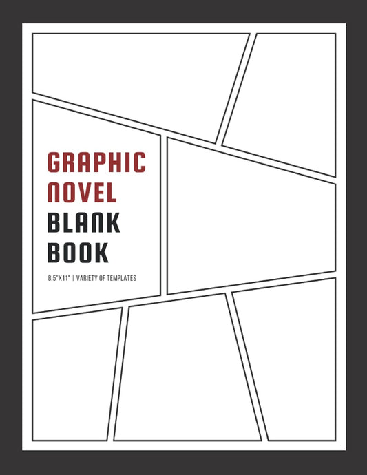 Graphic Novel Blank Book: Graphic Novel Book for Adults Teenagers & Kids – Make Your Own Comic Book | Blank Comic Book Template Panel Sketchbook ... (Manga Anime Lover Gifts) Minimal Black White - 3391