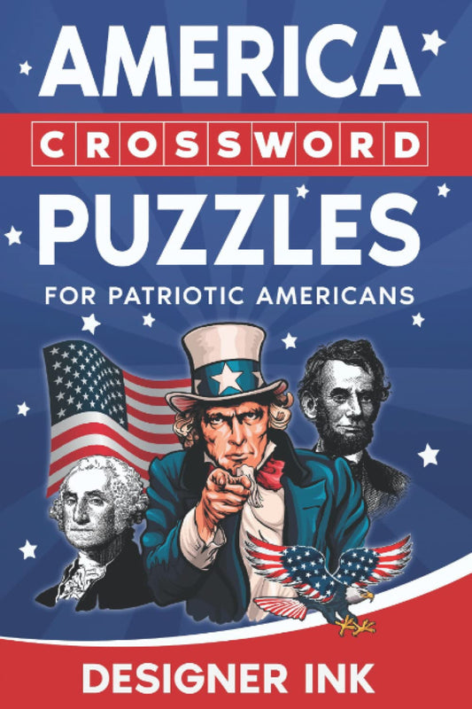 America Crossword Puzzles: PEOPLE, STATES, HISTORY, HOLLYWOOD. American Art Interior. Easy to Hard Words. ALL AGES Activity. - 7499