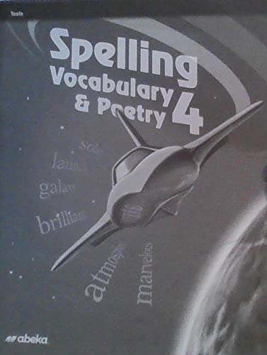 Spelling, Vocabulary & Poetry 4 - Tests (Abeka) 2018