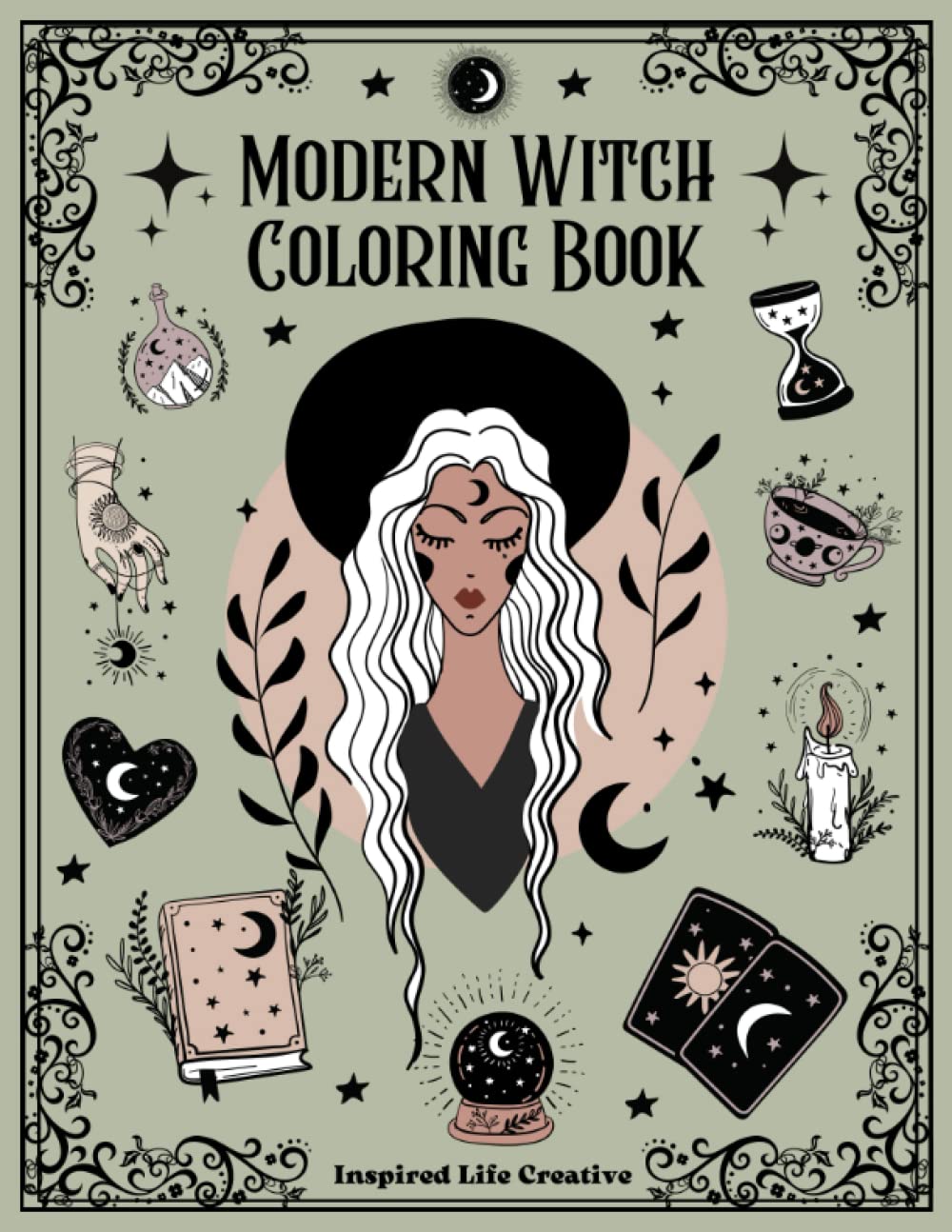 Modern Witch Coloring Book: For Adults and Teens, Filled With Magical Coloring Pages on Astrology, Tarot and All Things Witchy, Witchy Coloring Book - 4353