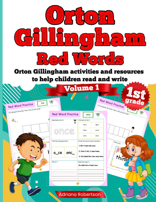 Orton Gillingham Red Words. Orton Gillingham activities and resources to help children read and write. Volume 1. - 3101