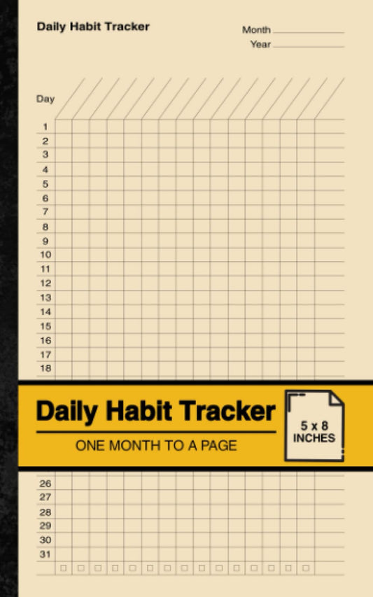 Daily Habit Tracker: Habit Tracking Notebook | One Month to a Page | Small - 5994