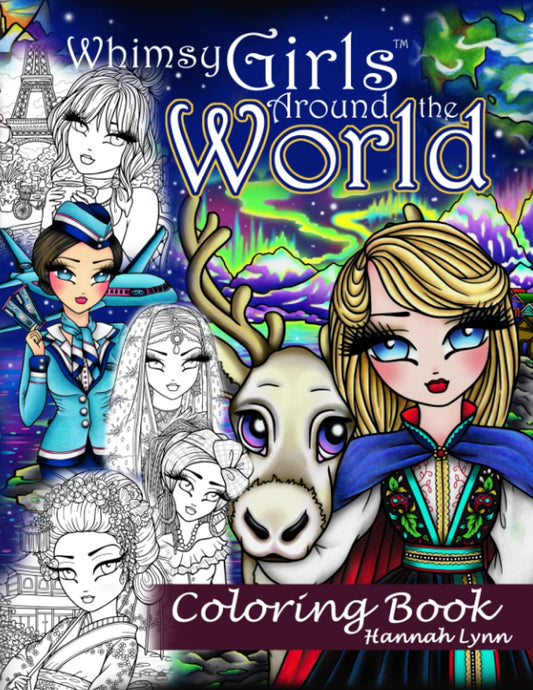 Whimsy Girls Around the World Coloring Book - 2816