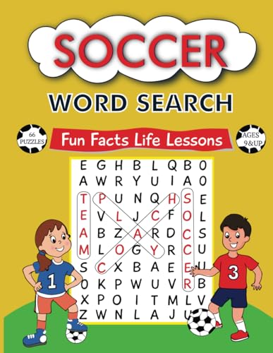 SOCCER WORD SEARCH BOOK: Fun Puzzle Activities for Kids 9 and Up to Learn Facts and Trivia about the Sport, to improve spelling and vocabulary, a search and find with answer key. - 8193