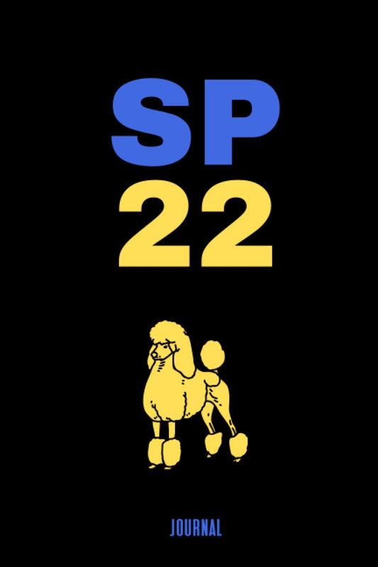 SP 22 Journal: A Blank Lined Notebook for Journaling Your Thoughts (Blue, Gold)