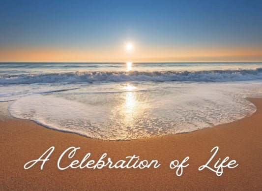 A Celebration of Life: Beach Themed Cover - Funeral Guest Book