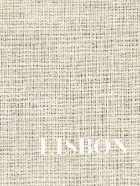Lisbon: Decorative Book │ Perfect for Stacking on Coffee Tables & Bookshelves │Linen No.1 - 1320