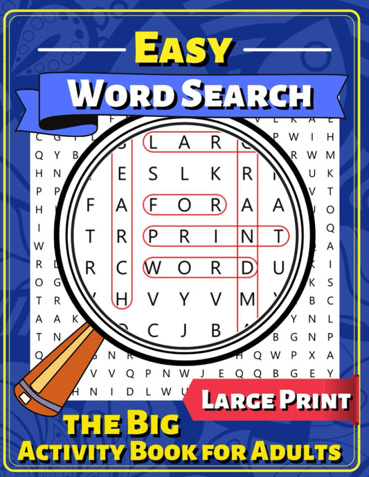 Easy Word Search Large Print , The Big Activity Book for Adults, Dementia Activities for Seniors: A Puzzle Book for People with Dementia and who ... to Improve Memory, Simple Crafts for Seniors - 6097