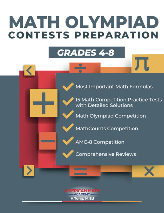 MATH OLYMPIAD CONTESTS PREPARATION GRADES 4-8: AMC-8, MATHCOUNTS, MATHCON,& MATH LEAGUES - 4851